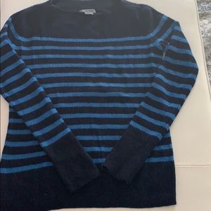 Vince cashmere navy & blue striped sweater